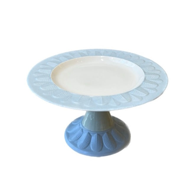 Small Peacock Cake Stand - Aquamarine