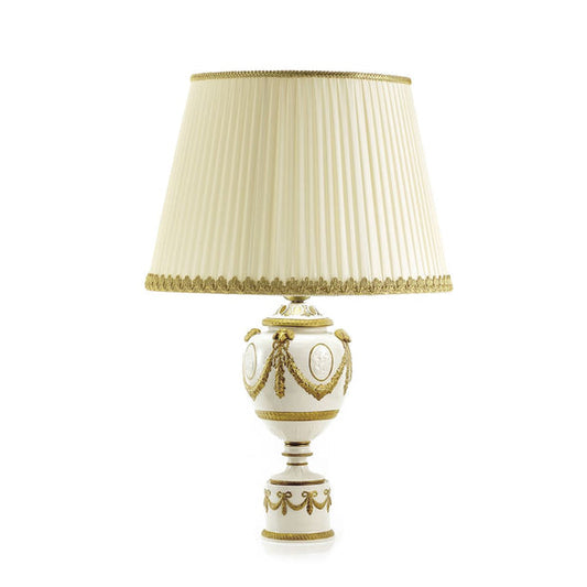 Napoleon Large Table Lamp - White & Gold