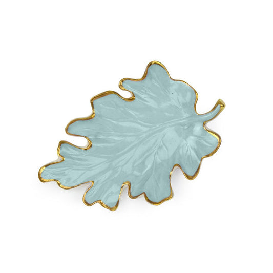 Autumn Aquamarine Oak Leaf