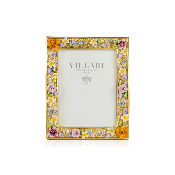 Margherita Medium Photo Frame - Multicolor & Gold