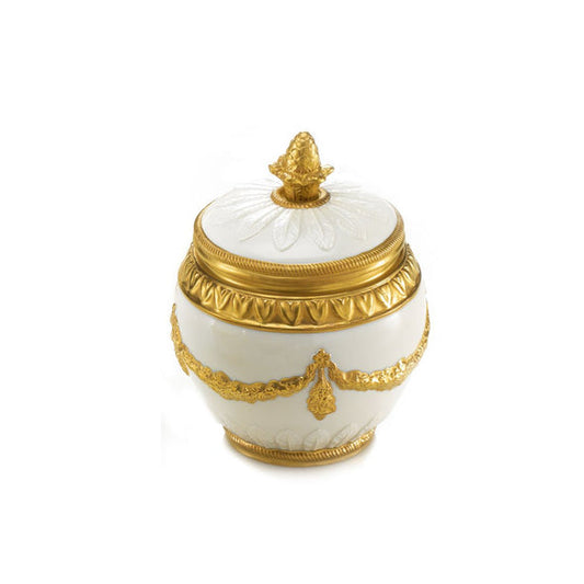 Empire White & Gold Sugar Bowl