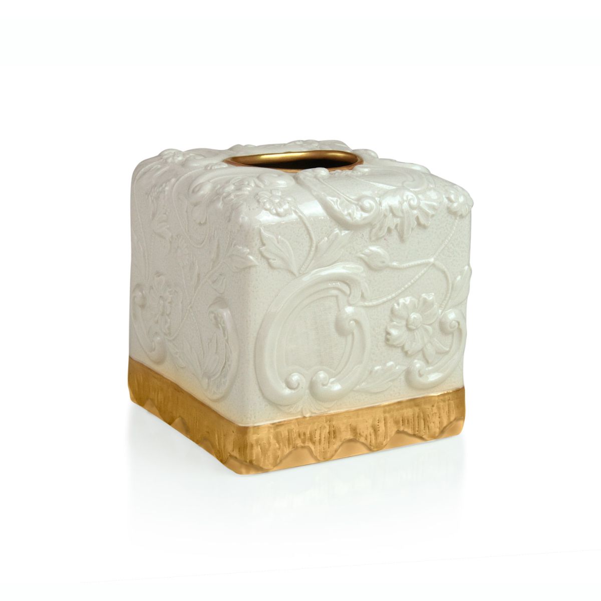 Taormina White & Gold Bathroom Set