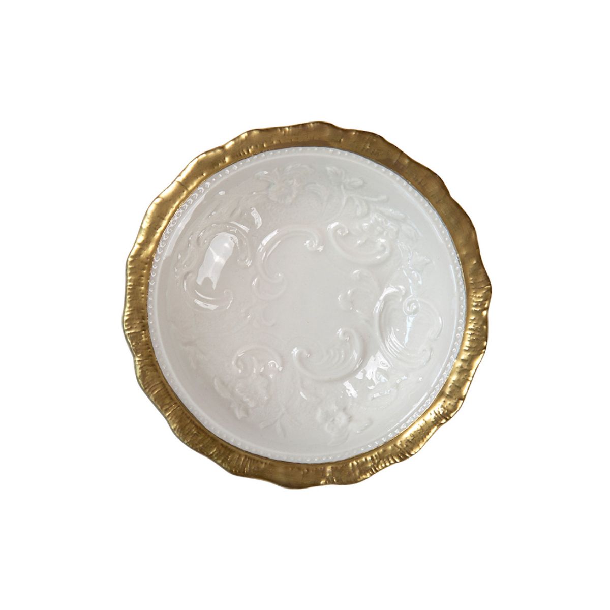 Taormina White & Gold Bathroom Set