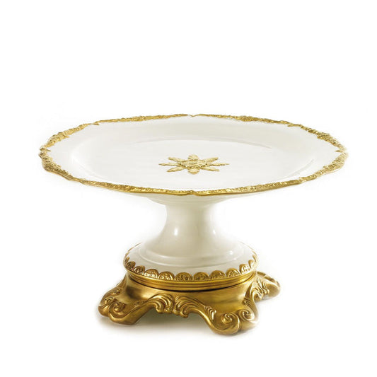 Empire White & Gold Cake Stand