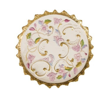 Taormina Multicolor & Gold Round Tray