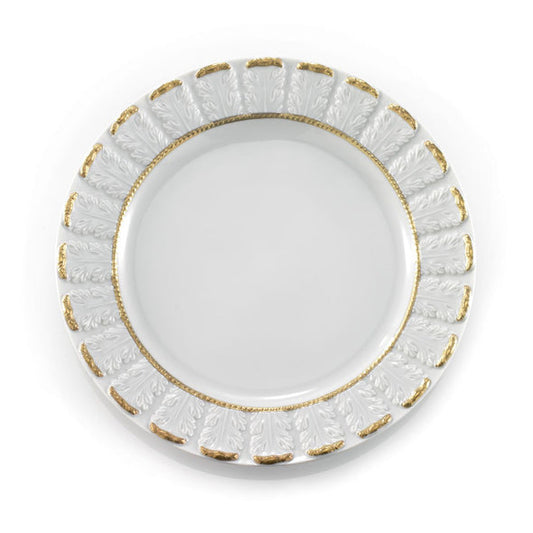 Queen Elizabeth Dinner Plate 25 Cm - White Antique Gold