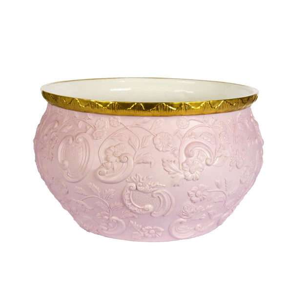 Taormina Large Cachepot - Pink & Gold