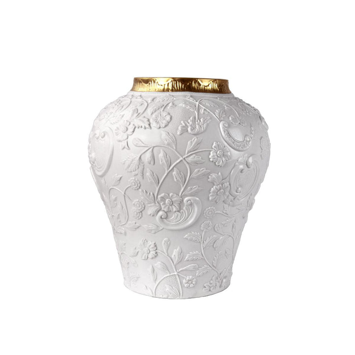 Taormina Small Vase - White & Gold