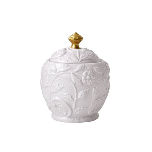 Taormina White & Gold Sugar Bowl