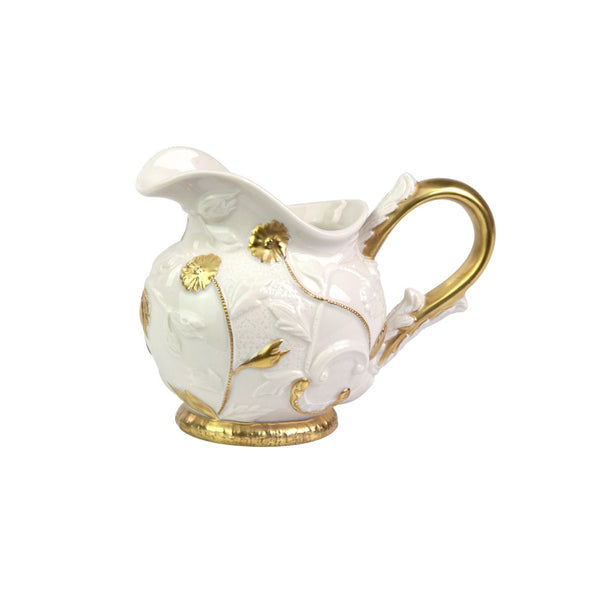 Taormina White & Gold Creamer