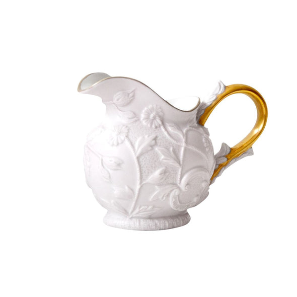 Taormina White & Gold Creamer