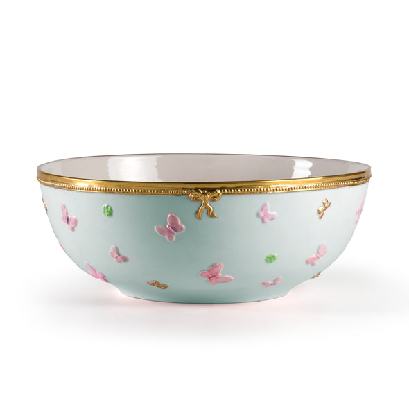 Butterfly Aquamarine Salad Bowl