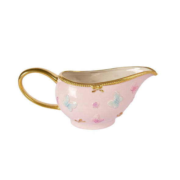 Butterfly Pastel Pink Gravy Boat