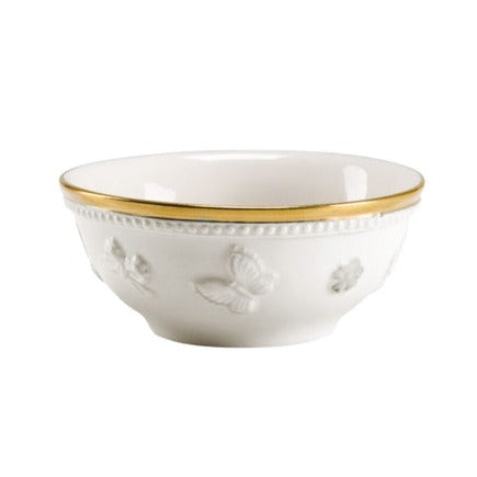 Butterfly White & Gold Jam Bowl