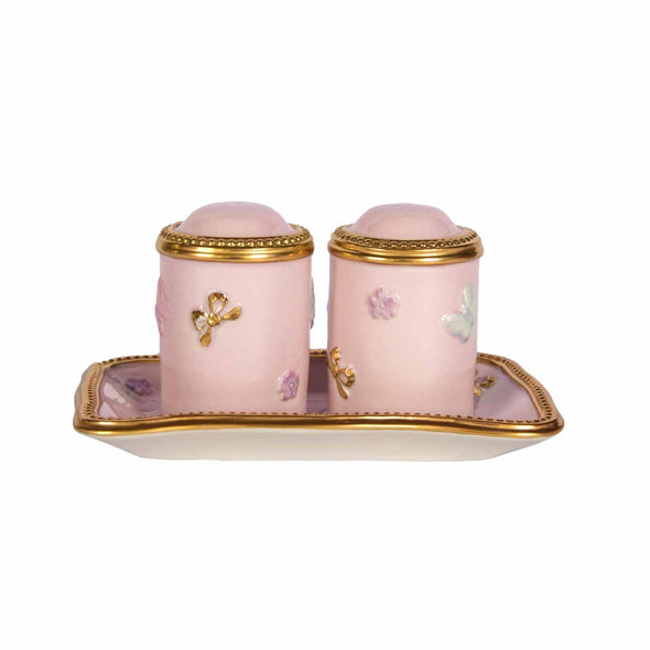 Butterfly Pastel Pink Salt & Pepper Set