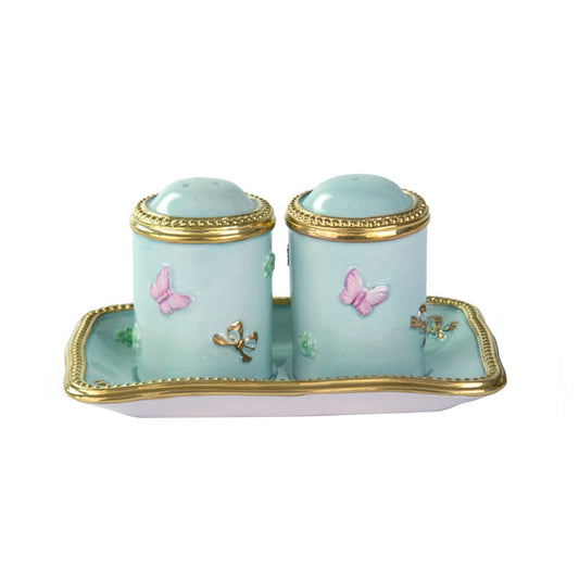 Butterfly Aquamarine Salt & Pepper Set