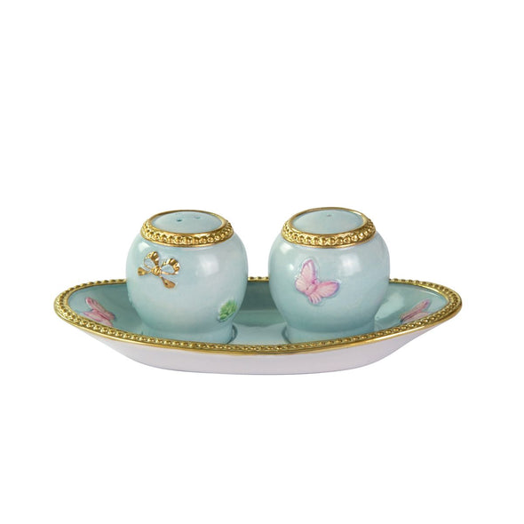 Butterfly Aquamarine Mini Salt & Pepper Set