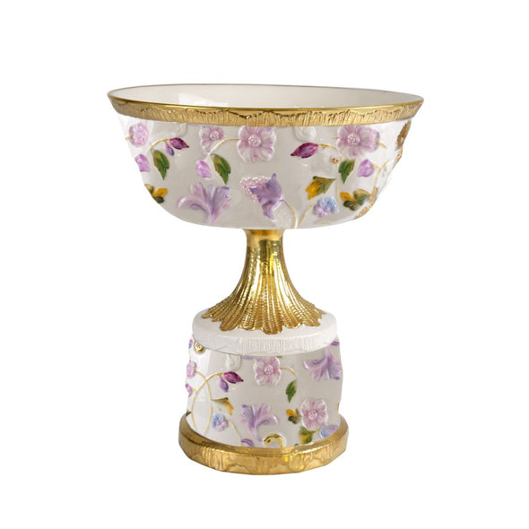 Taormina Multicolor & Gold Footed Fruit Bowl