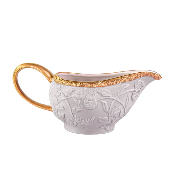 Taormina White & Gold Gravy Boat