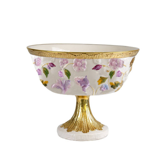 Taormina Multicolor & Gold Footed Fruit Bowl