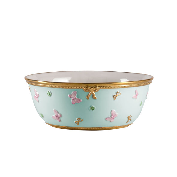 Butterfly Aquamarine Fruit Bowl