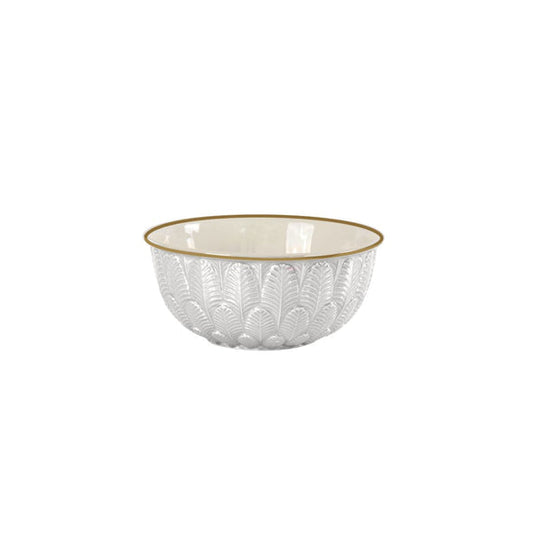 Peacock White & Gold Nuts Bowl