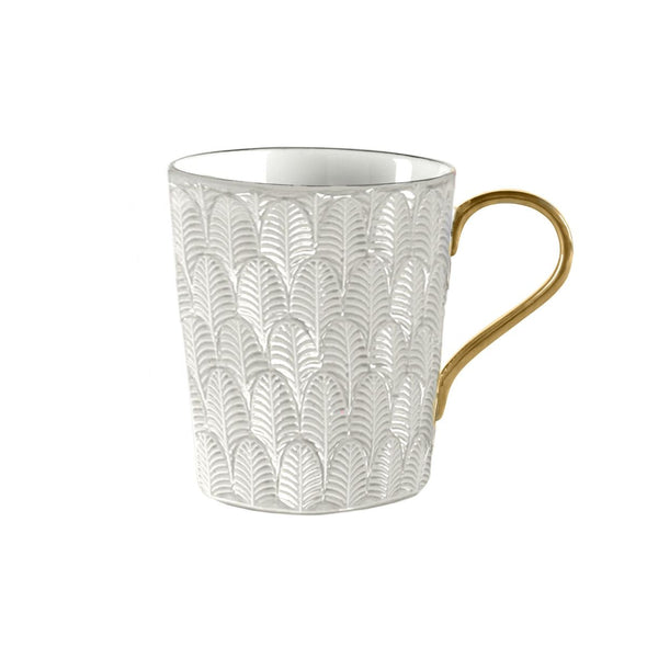 Peacock Mug - White & Gold