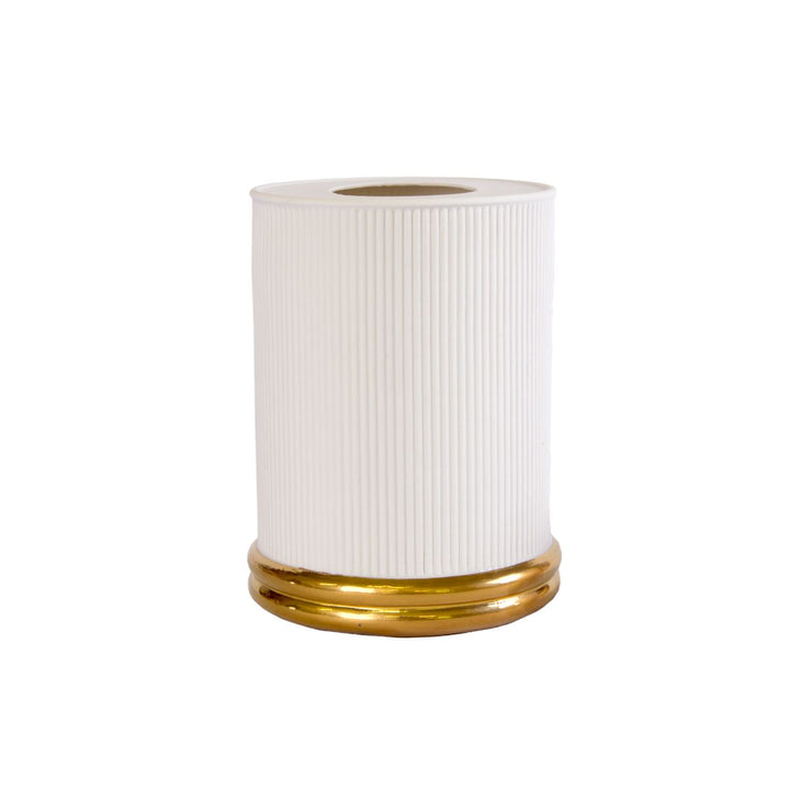 London Rechargable Lamp - White & Gold