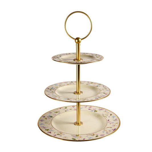 Taormina Multicolor & Gold 3 Tier Cake Stand