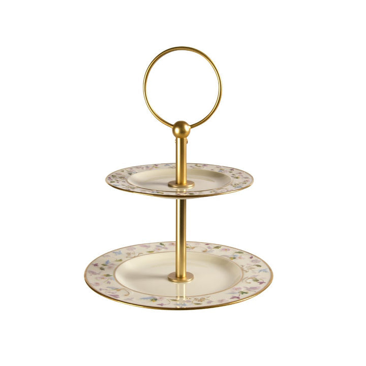 Taormina Multicolor & Gold 2 Tier Cake Stand