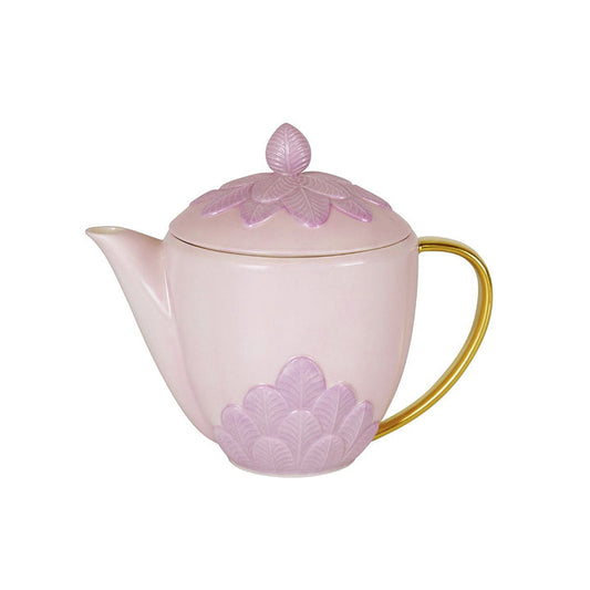 Peacock Lilac & Gold Teapot