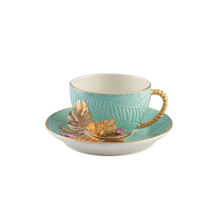 Acapulco Coffee Cup & Saucer - Aquamarine