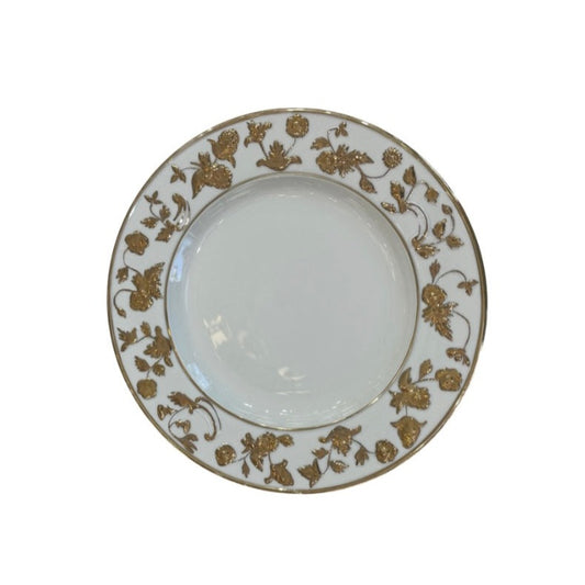 Taormina Dinner Plate 25 Cm - White Antique Gold