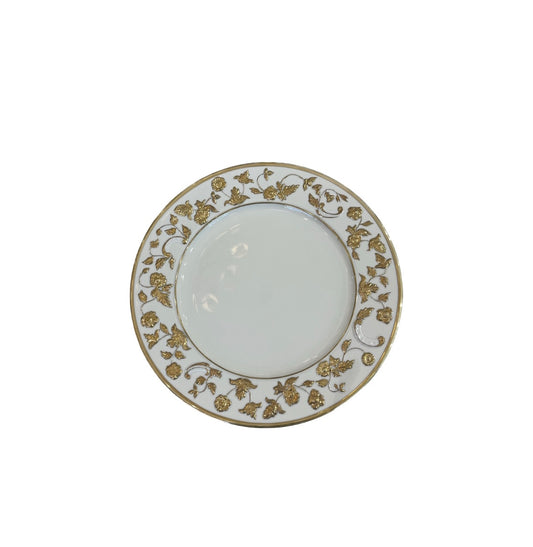 Taormina Lay Plate 32 Cm - White Antique Gold