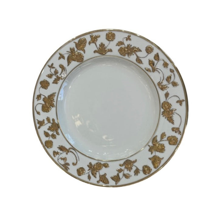 Taormina Dessert Plate 21 Cm - White Antique Gold