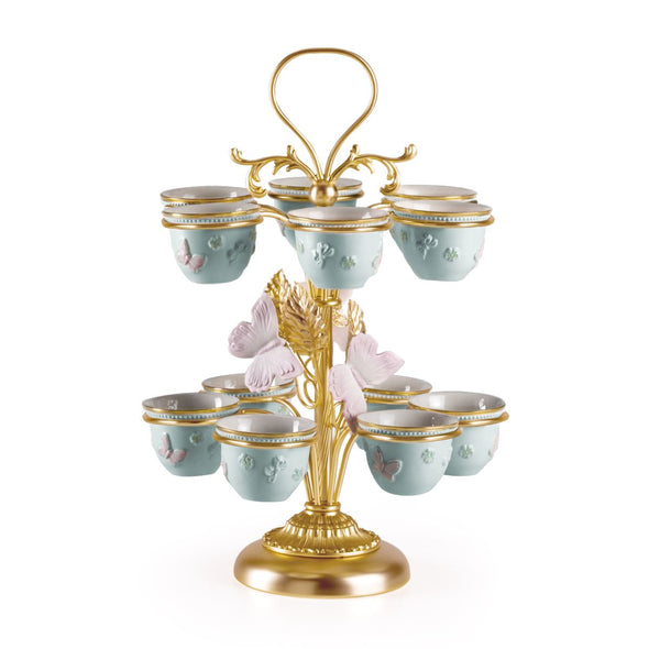 Butterfly Aquamarine Arabic Coffee Cup Holder