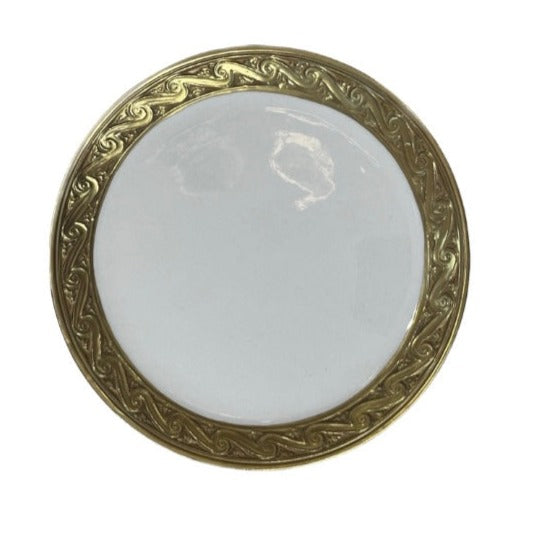 Small Dish - White Antique Gold