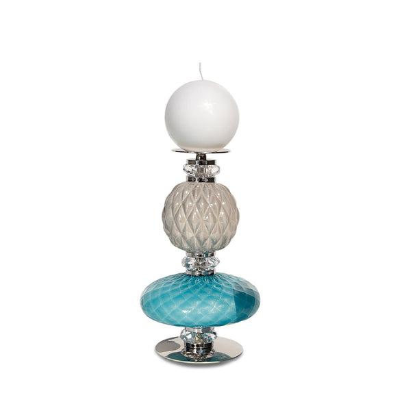 Diva Audrey Medium Candle Holder - Pearl Grey