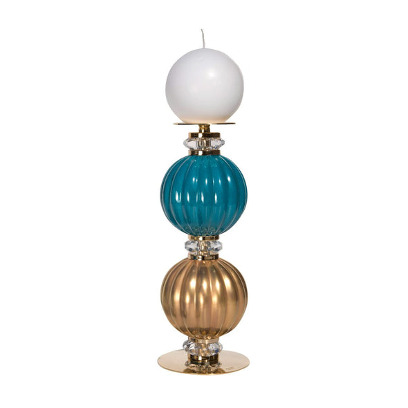 Diva Gigi Medium Candle Holder - Octane & Gold