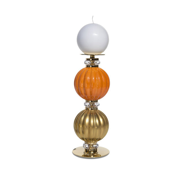 Diva Gigi Medium Candle Holder - Mango & Gold