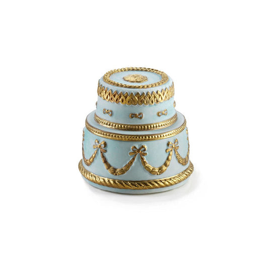 Chantilly Two tier Cake Scented Candle - Turquoise & Gold