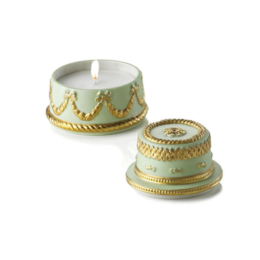 Chantilly Two tier Cake Scented Candle - Green & Gold