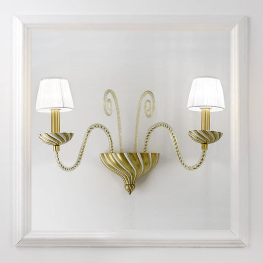 Alba Veneziana Wall Light - White & Gold