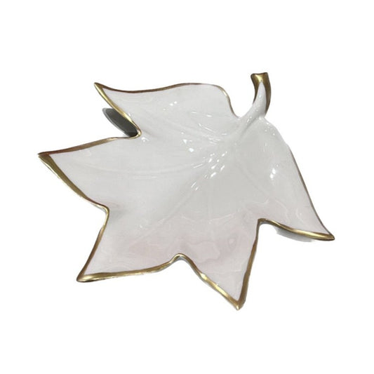 Maple Leaf - White Antique Gold