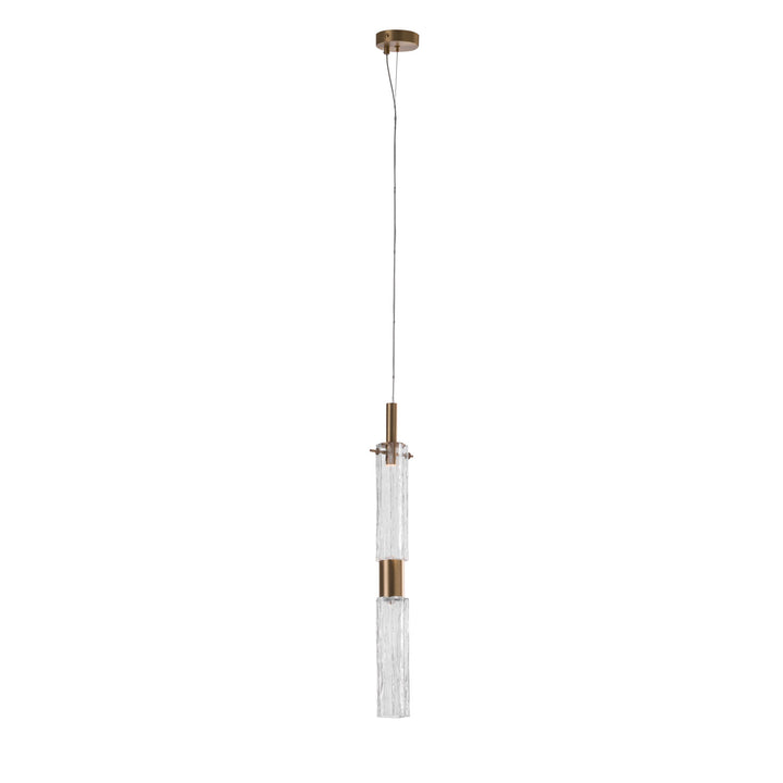 Drum Pendant Light - Transparent & Gold