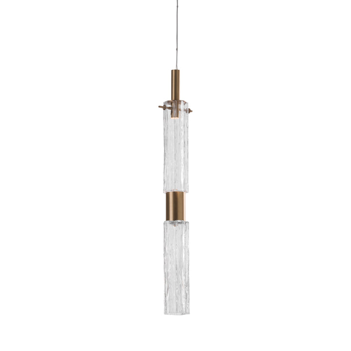 Drum Pendant Light - Transparent & Gold