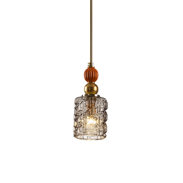 Lolite Clotilde Pendant Light - Orange & Transparent