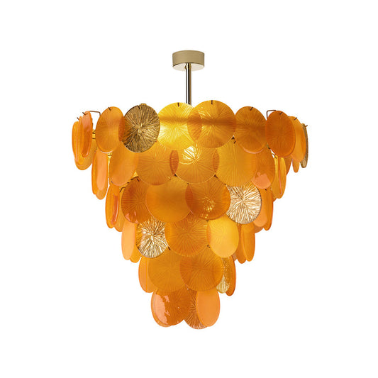 Candy Chandelier - 12 Lights - Mango & Gold