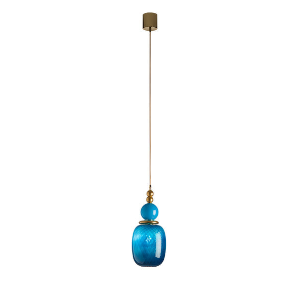 Violette Pendant Light - Blue & Gold