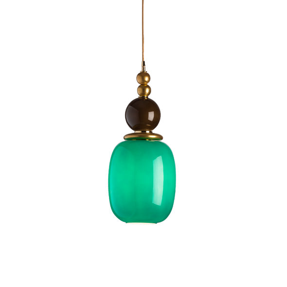 Violette Pendant Light - Green & Gold